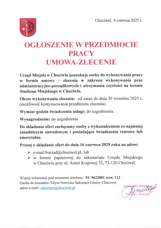 Ogłoszenie o pracy